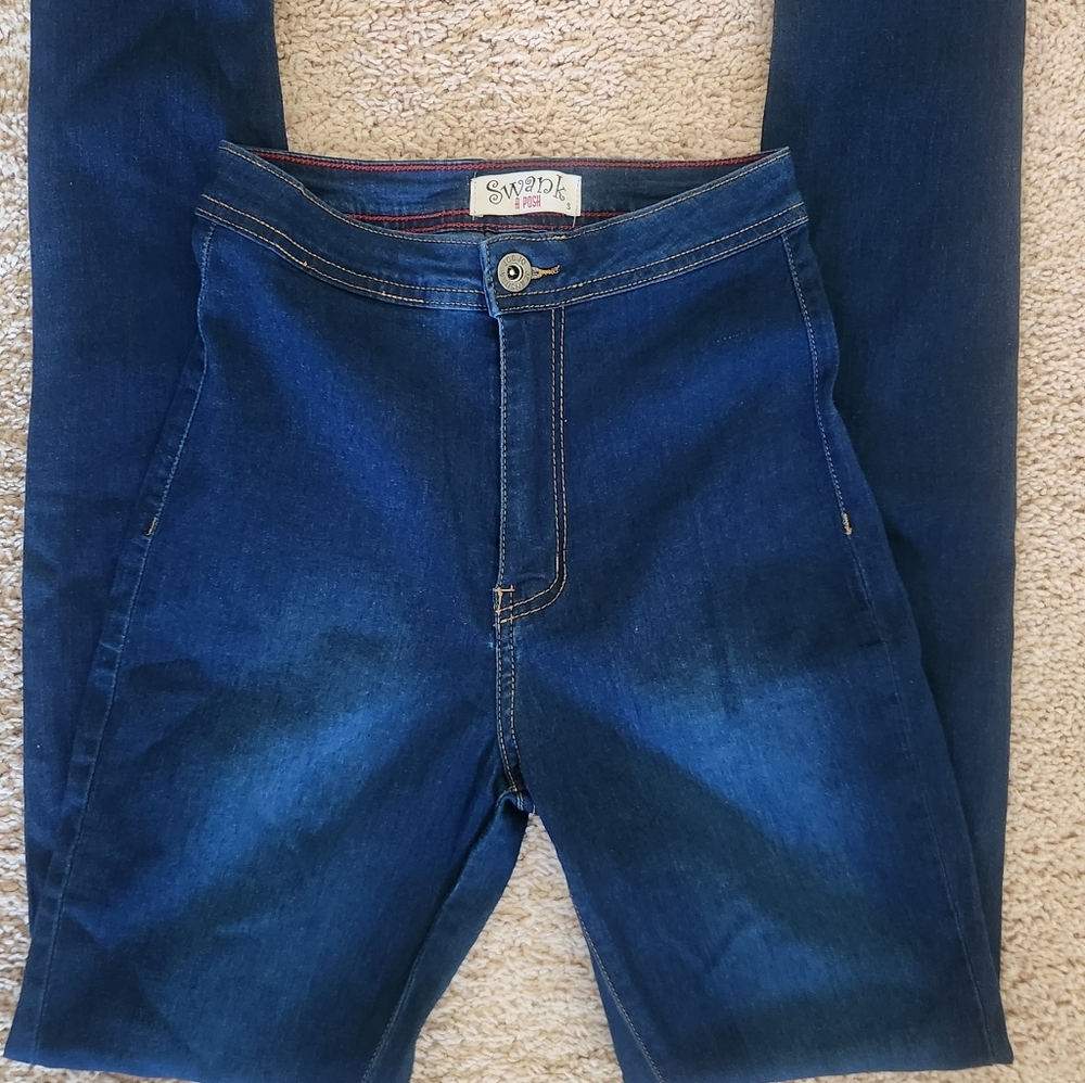 Swank High Waist Stretchy Blue Jeans Sz.Small